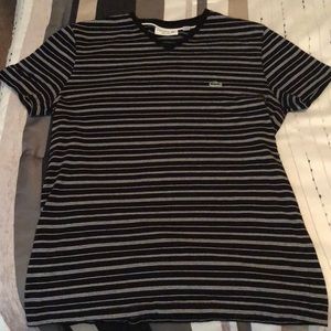 Black and White Lacoste Tee - Small